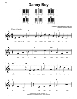 page one of Danny Boy (Super Easy Piano)