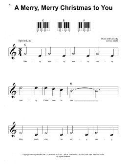 page one of A Merry, Merry Christmas To You (Super Easy Piano)