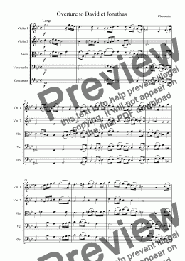page one of Overture to David and Jonathas