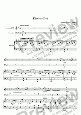 page one of Hummel, Klavier-Trio op. 12 (mit Flöte anstelle Violine)