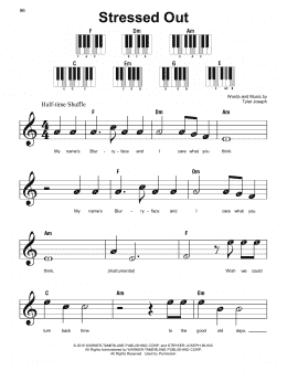 page one of Stressed Out (Super Easy Piano)