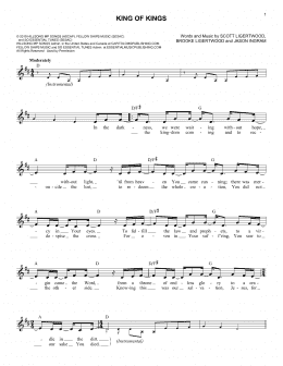 page one of King Of Kings (Lead Sheet / Fake Book)