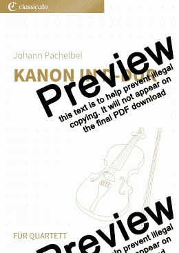 page one of Kanon in D-Dur