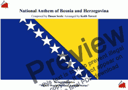 page one of Bosnian and Herzegovinian National Anthem for String Orchestra