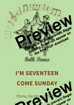 page one of I'm seventeen come Sunday