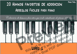 page one of 20 himnos de adoración que todos deben tocar Colección  piano fácil libro completo