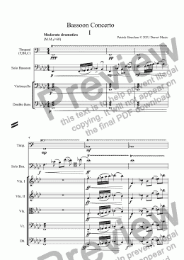 page one of Bassoon Concerto 1st movement
