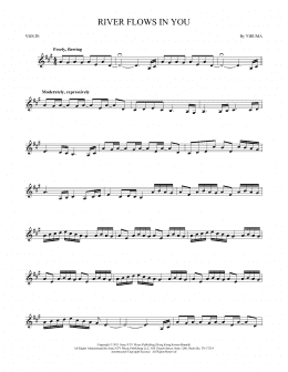 page one of River Flows In You (Violin Solo)