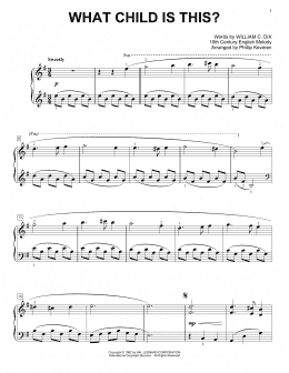 page one of What Child Is This? (arr. Phillip Keveren) (Easy Piano Solo)