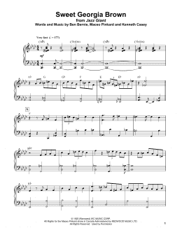 page one of Sweet Georgia Brown (Piano Transcription)