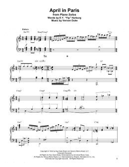 page one of April In Paris (Piano Transcription)