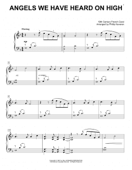 page one of Angels We Have Heard On High (arr. Phillip Keveren) (Easy Piano Solo)