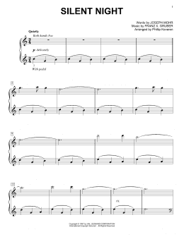 page one of Silent Night (arr. Phillip Keveren) (Easy Piano Solo)