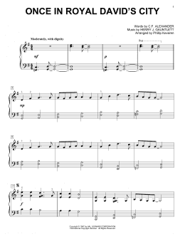 page one of Once In Royal David's City (arr. Phillip Keveren) (Easy Piano Solo)