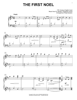 page one of The First Noel (arr. Phillip Keveren) (Easy Piano Solo)