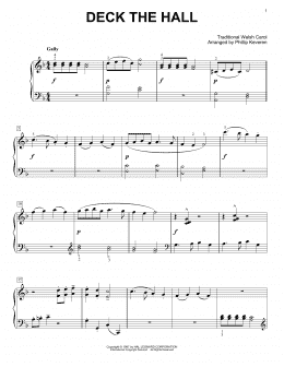 page one of Deck The Hall (arr. Phillip Keveren) (Easy Piano Solo)