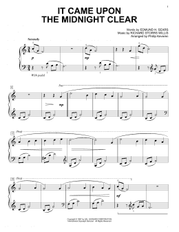 page one of It Came Upon The Midnight Clear (arr. Phillip Keveren) (Easy Piano Solo)