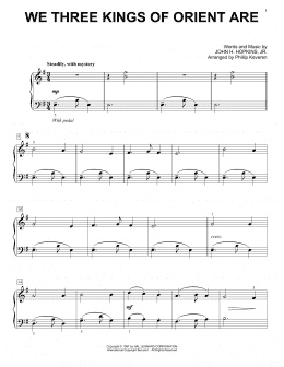 page one of We Three Kings Of Orient Are (arr. Phillip Keveren) (Easy Piano Solo)