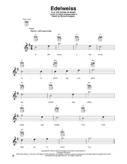 page one of Edelweiss (from The Sound Of Music) (Baritone Ukulele)