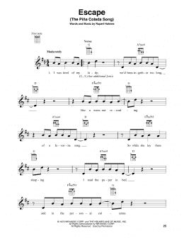 page one of Escape (The Pina Colada Song) (Baritone Ukulele)