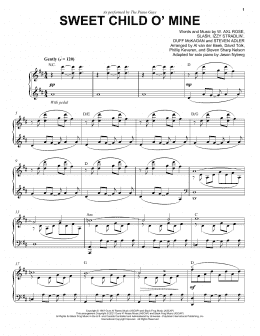 page one of Sweet Child O' Mine (Piano Solo)