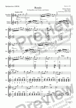 page one of Rondo in D-Moll (GKM/Score & Parts)