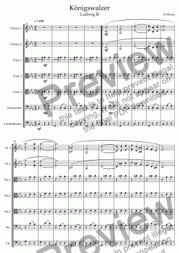 page one of Königswalzer (Ludwig II) - Partitura e parti
