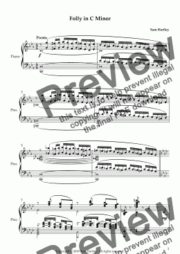 page one of Folly in C Minor
