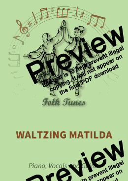 page one of Waltzing Matilda