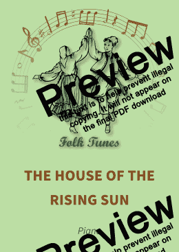 page one of The House of The Rising Sun