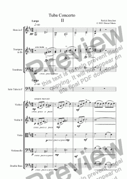 page one of Tuba Concerto  2nd  Movement