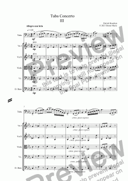 page one of Tuba Concerto 3rd Movement