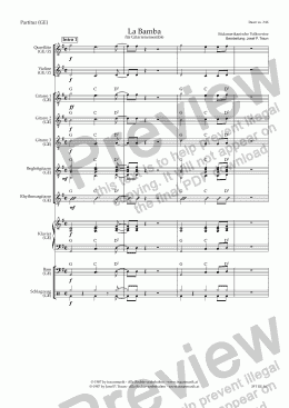 page one of La Bamba (GE/Score & Parts)