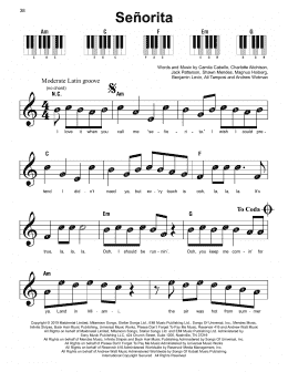 page one of Señorita (Super Easy Piano)