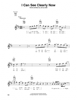 page one of I Can See Clearly Now (Baritone Ukulele)