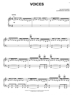 page one of Voices (Piano, Vocal & Guitar Chords (Right-Hand Melody))