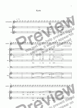 page one of Mass For Recorder, S, A, Bar, Organ and Cello: 2. Kyrie