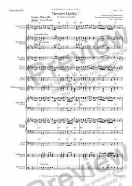 page one of Western Medley 1 (GEM/Score & Parts)