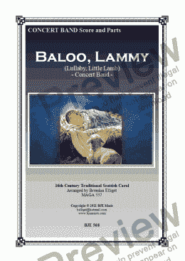 page one of Baloo, Lammy (Lullaby, Little Lamb) v1 - Concert Band 