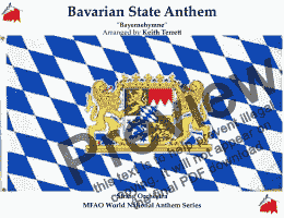 page one of Bavarian State Anthem “Für Bayern” for String Orchestra MFAO World National Anthem Series
