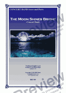 page one of The Moon Shines Bright - Concert Band
