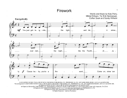 page one of Firework (Educational Piano)