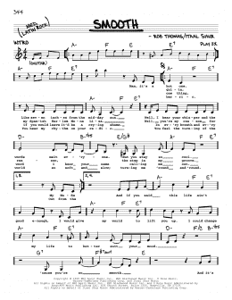 page one of Smooth (feat. Rob Thomas) (Real Book – Melody, Lyrics & Chords)