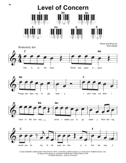 page one of Level Of Concern (Super Easy Piano)