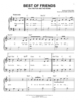 page one of Best Of Friends (from The Fox And The Hound) (Very Easy Piano)