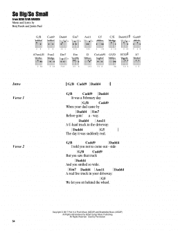page one of So Big/So Small (from Dear Evan Hansen) (Guitar Chords/Lyrics)