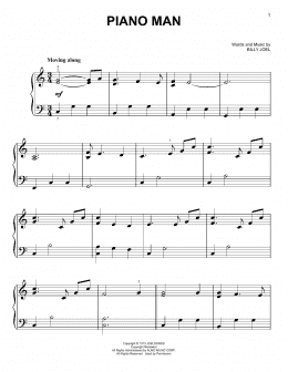 page one of Piano Man (Easy Piano)