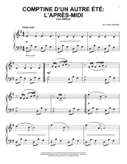 page one of Comptine d'un autre été: L'après-midi (Easy Piano)