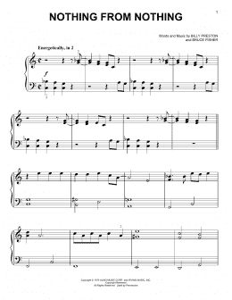 page one of Nothing From Nothing (Easy Piano)