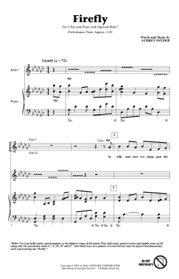 page one of Firefly (2-Part Choir)